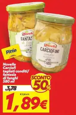 Iper Super Conveniente Novella Carciofi tagliati conditi/ fantasia di funghi offerta