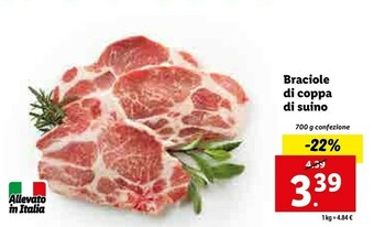 Lidl Braciole di coppa di suino offerta