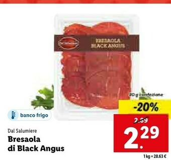 Lidl Bresaola di black angus offerta