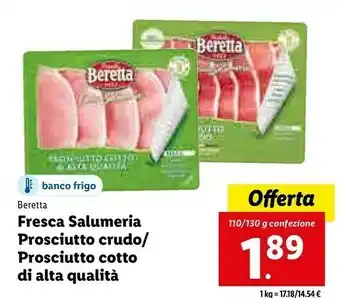 Lidl Fratelli beretta - prosciutto cotto per toast offerta