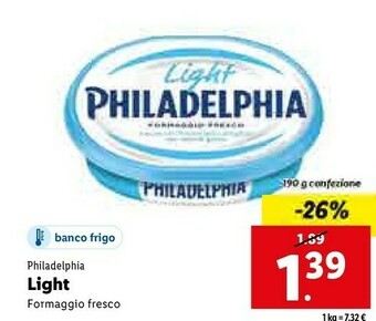 Lidl Philadelphia light offerta