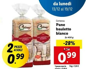 Lidl Pane bauletto bianco offerta