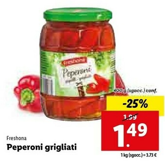 Lidl Peperoni grigliati offerta