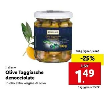 Lidl Olive taggiasche denocciolate 120 g(ml) offerta
