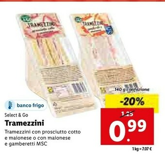 Lidl Select & go - tramezzini integrali salmone e maionese 140 g(ml) offerta