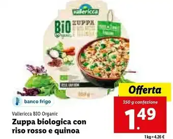 Lidl Zuppa biologica con riso rosso e quinoa offerta