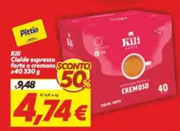 Iper Super Conveniente Kili Cialde espresso forte e cremoso offerta