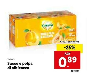 Lidl Succo e polpa di pesca 1200 g(ml) offerta