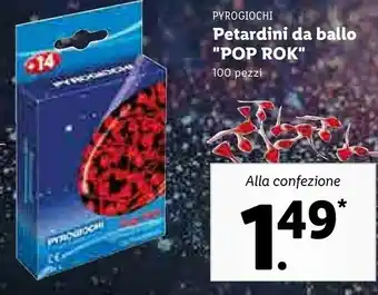 Lidl Pyrogiochi petardini da ballo pop rok 100 pezz offerta