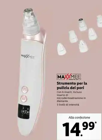 Lidl Maxxmee strumento per la pulizia dei pori offerta