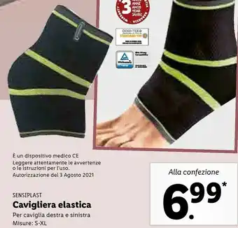 Lidl Sensiplast cavigliera elastica offerta