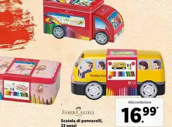 Lidl Faber castelli scatola di pennarelli offerta