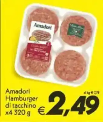 Iper Super Conveniente Amadori Hamburger di tacchino offerta
