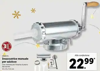 Lidl Ernesto insaccatrice manuale per salsicce offerta