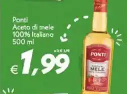 Iper Super Conveniente Ponti Aceto di mele 100% Italiano offerta