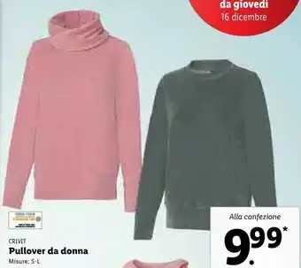 Lidl Crivit pullover da donna offerta