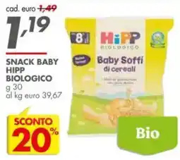 Italmark Snack baby HIPP BIOLOGICO offerta