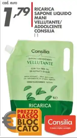 Italmark Ricarica sapone liquido mani vellutante/ addolcente CONSILIA offerta
