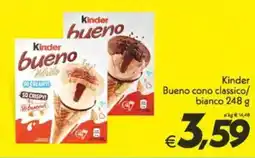Iper Super Conveniente Kinder Bueno cono classico/ bianco offerta