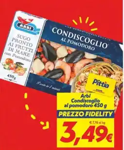 Iper Super Conveniente Arbi Condiscoglio al pomodoro offerta