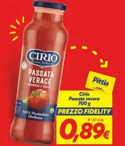 Iper Super Conveniente Cirio Passata verace offerta
