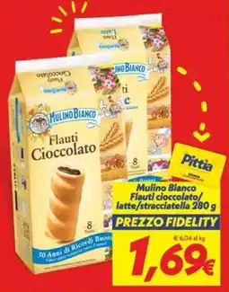 Iper Super Conveniente Mulino Bianco Flauti cioccolato latte/stracciatella offerta