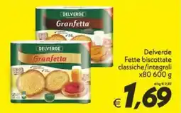 Iper Super Conveniente Delverde Fette biscottate classiche/integrali offerta