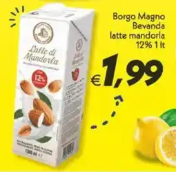 Iper Super Conveniente Borgo Magno Bevanda latte mandorla 12% offerta