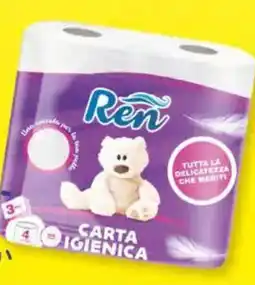 Iper Super Conveniente Ren Carta igienica 3 veli delicata offerta