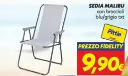 Iper Super Conveniente SEDIA MALIBU con braccioli blu/grigio txt offerta