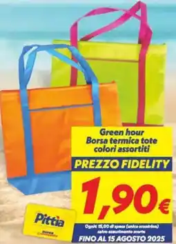 Iper Super Conveniente Green hour Borsa termica tote colori assortiti offerta