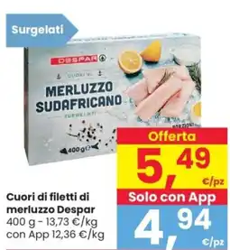 Despar Cuori di filetti di merluzzo Despar offerta