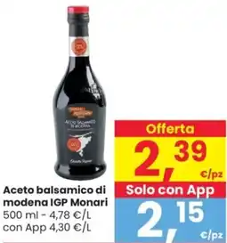 Despar Aceto balsamico di modena IGP Monari offerta