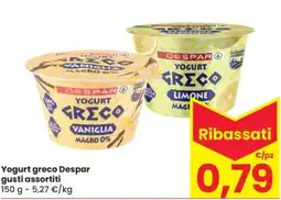Despar Yogurt greco Despar gusti assortiti offerta