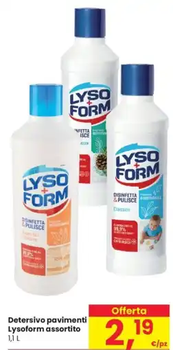 Despar Detersivo pavimenti Lysoform assortito offerta