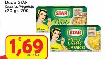 Paghi Poco Star Dado Classico/Vegetale x20 200 gr offerta