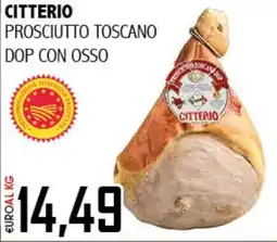 Big Food Citterio prosciutto toscano dop con osso offerta