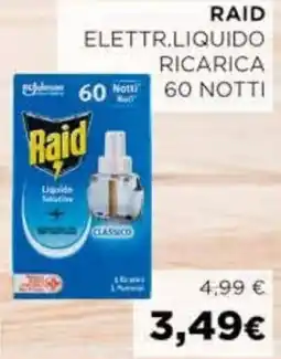 Coop Raid elettr.liquido ricarica 60 notti offerta