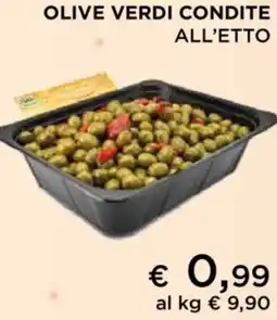 Coop Olive verdi condite all'etto offerta