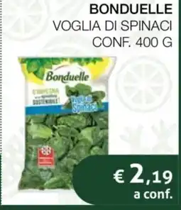 Coop Bonduelle voglia di spinaci offerta