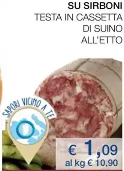 Coop Su sirboni testa in cassetta di suino all'etto offerta