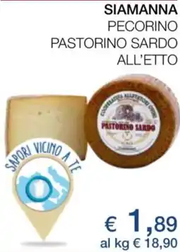 Coop Siamanna pecorino pastorino sardo all'etto offerta