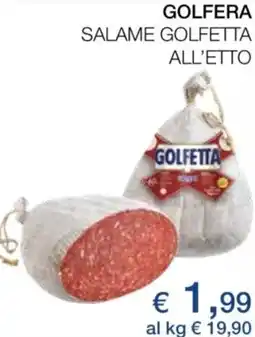 Coop Golfera salame golfetta all'etto offerta