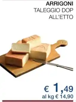 Coop Arrigoni taleggio DOP all'etto offerta