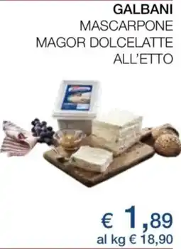 Coop Galbani mascarpone magor dolcelatte all'etto offerta