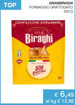 Coop Granbiraghi formaggio grattugiato offerta