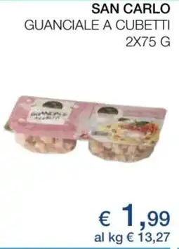 Coop San carlo guanciale a cubetti offerta