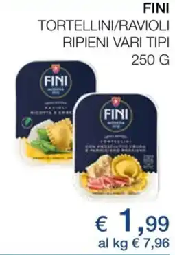 Coop Fini tortellini/ravioli ripieni vari tipi offerta