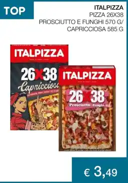 Coop Italpizza pizza 26x38 prosciutto e funghi/capricciosa offerta