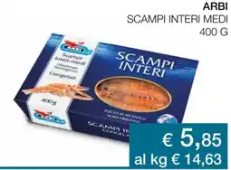 Coop Arbi scampi interi medi offerta